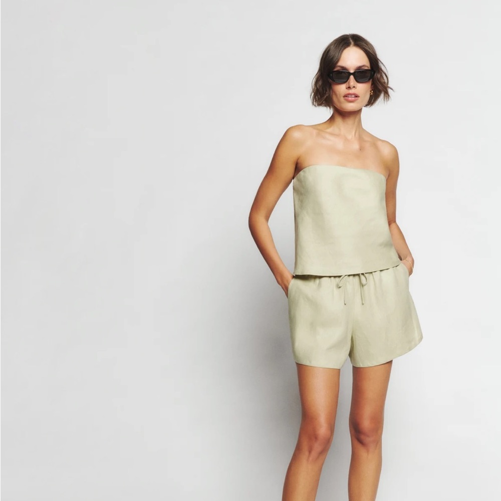 Reformation zoey linen shorts
